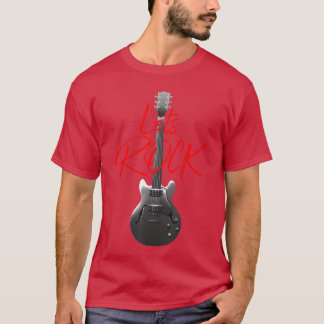 Camiseta Rock and Roll VAMOS ROCKAR Guitarra Vintage Retro