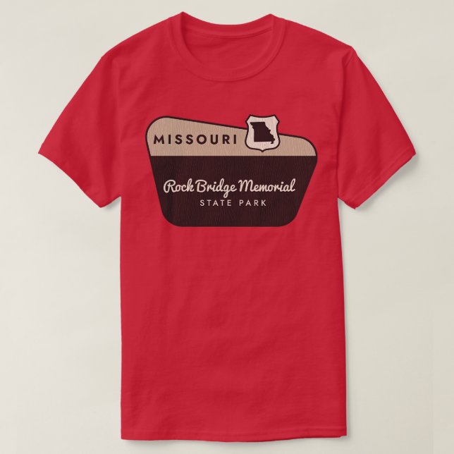 Camiseta Rock Bridge Memorial State Park Missouri Welcome S (Frente do Design)