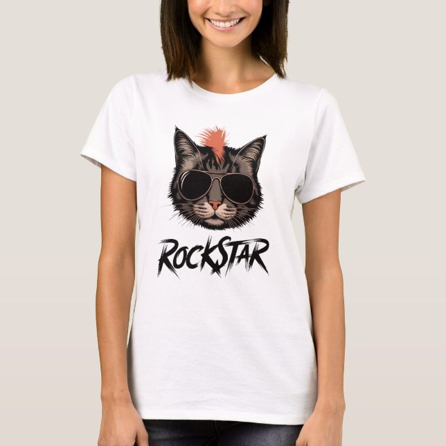 Camiseta Rock Cat (Frente)
