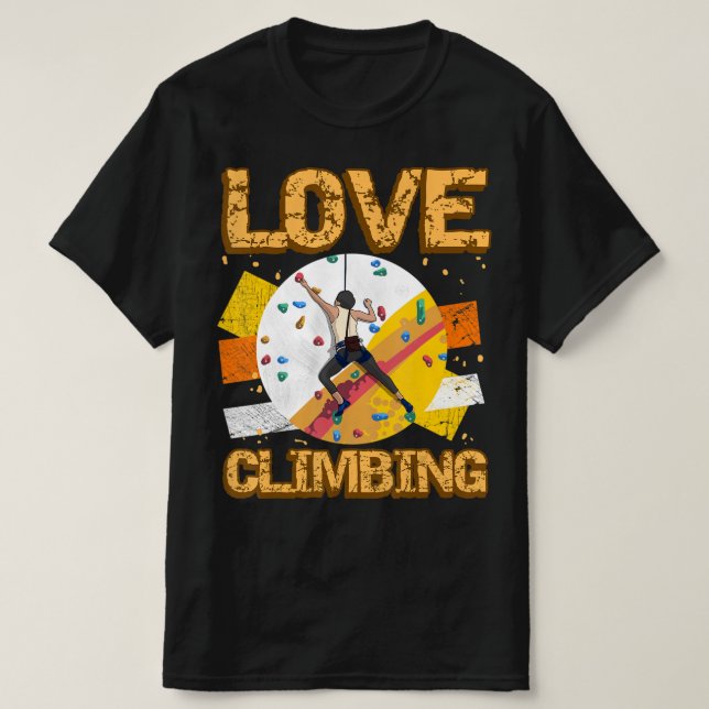 Camiseta Rock Climber Escalando Rock Jock Belayer Ice M (Frente do Design)
