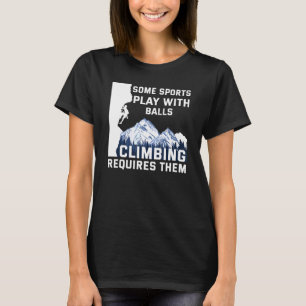 Camiseta Rock Climber Joga Esportes Com Bolas Subindo