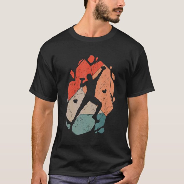 Camiseta Rock Climbing Climb Vintage Climber Bouldering (Frente)