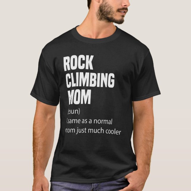 Camiseta Rock Climbing Mom Dictionary Definition Funny Spor (Frente)