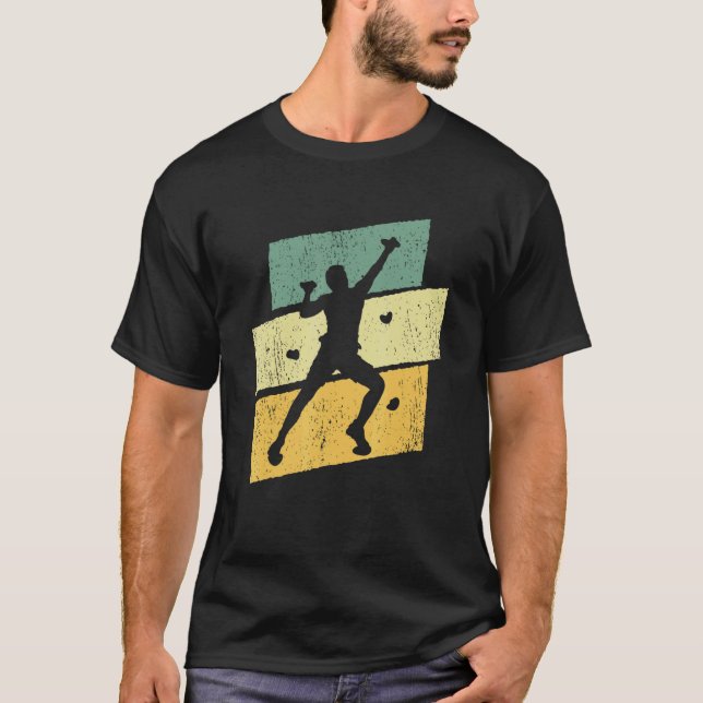 Camiseta Rock Climbing Mountain Climber vintage Bouldering (Frente)