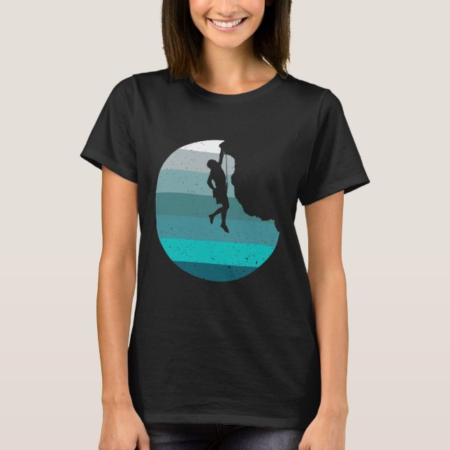 Camiseta Rock Climbing Retro Bouldering Climber Vintage Sty (Frente)