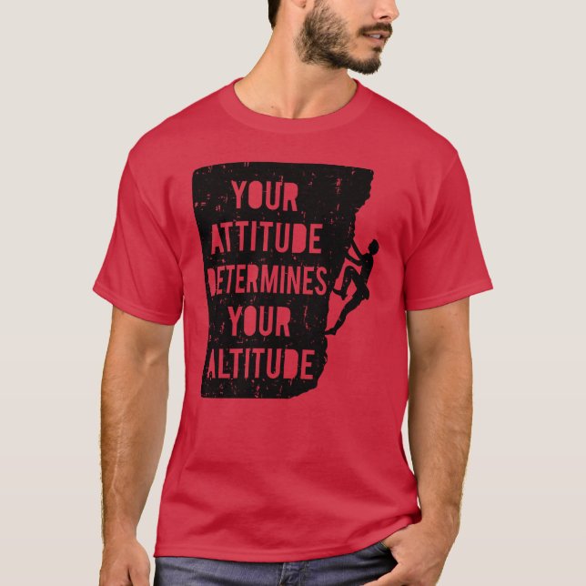Camiseta Rock Climbing Your Attitude Determines Your boy (Frente)