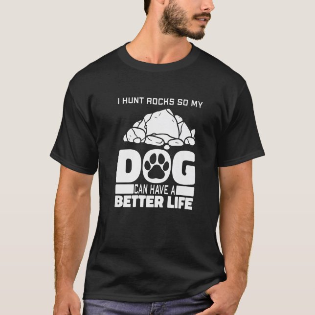 Camiseta Rock Collecting Dog Geology - Geólogo Rock Hunti (Frente)
