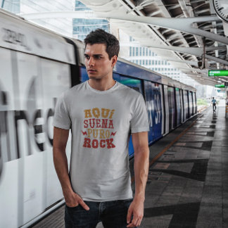 Camiseta Rock Cote Letra Espanhola
