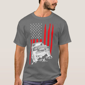 Camiseta Rock Crawler American Flag Patriótico Monster Truc