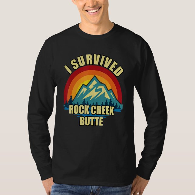 Camiseta Rock Creek Butte Hiking Mountian Climbing (Frente)