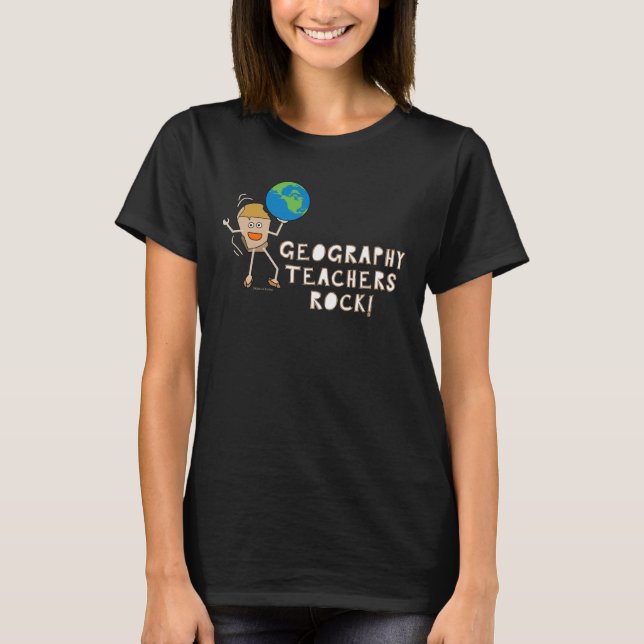 Camiseta Rock de Professores de Geografia (Frente)