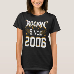 Camiseta Rock Desde 2006 16º Aniversário 16 Anos