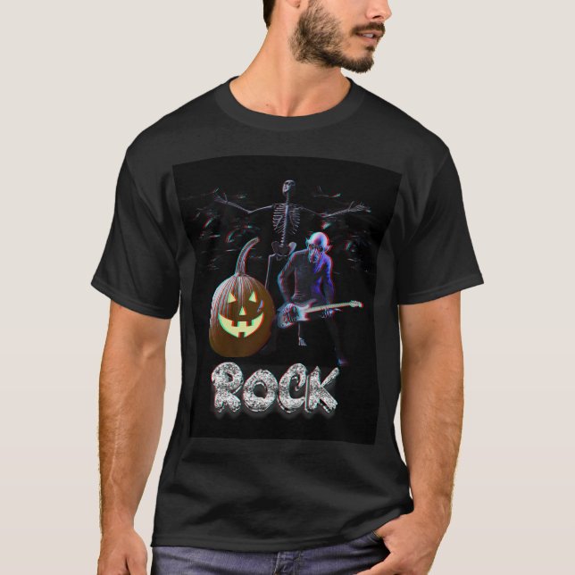 Camiseta Rock do Halloween 3D (Frente)