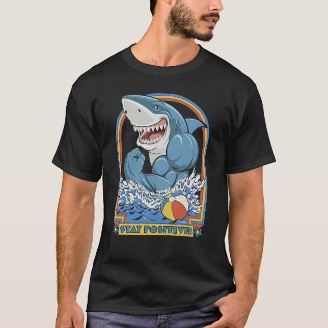 Camiseta Rock Dolphin A Great Week For A Shark To Stay Posi (Frente)