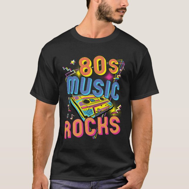 Camiseta Rock dos anos 80 Rock 1980 Rock (Frente)