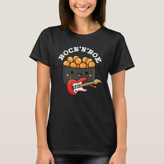Camiseta Rock E Roe Funny Sushi Pun Dark BG (Frente)