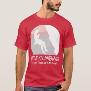 Camiseta Rock Escalando Ali Está Tudo Branco