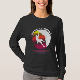 Camiseta Rock Escalbing Retro Sunset Style Bouldering 80s R