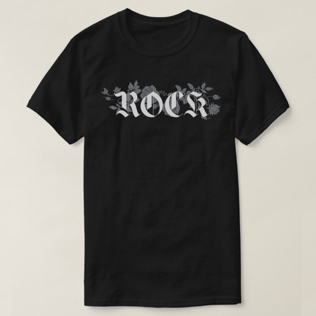 Camiseta rock floral design (Frente do Design)