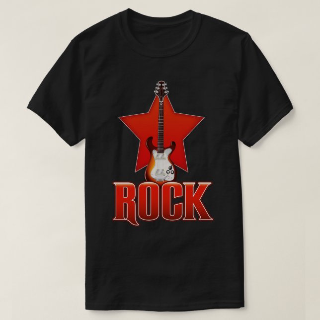 Camiseta Rock Guitar (Frente do Design)