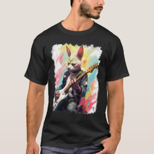Camiseta Rock Guitar Sphinx Cat Guitarist