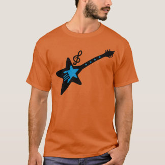 Camiseta Rock guitar with music note funny