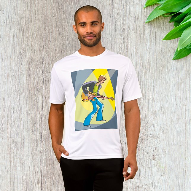 Camiseta Rock Guitarist 70s Style Musician (Criador carregado)