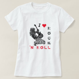 Camiseta Rock Guitarist T-Shirt Gift - Eu Adoro Rock N Roll