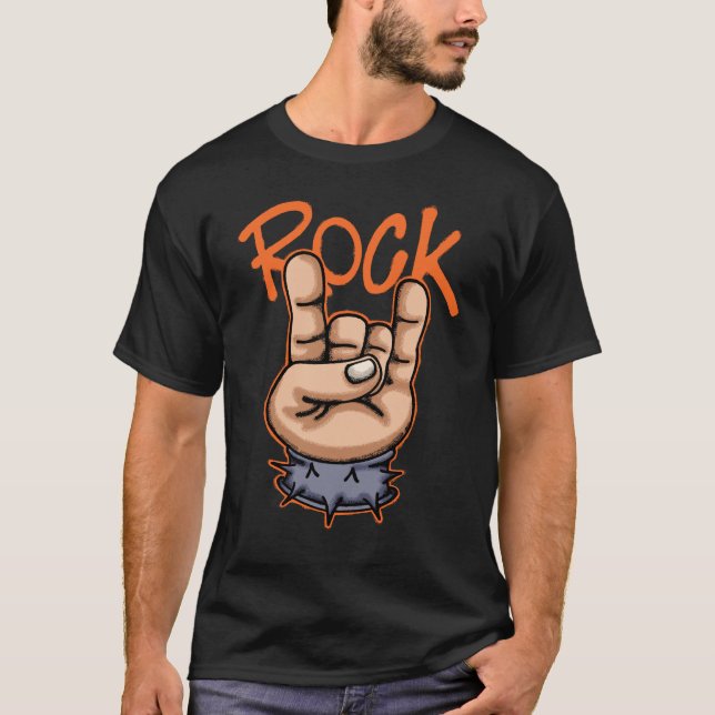 Camiseta Rock Hand Gesture streetwear  (Frente)