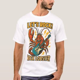 Camiseta Rock Lobster Guitar Cartoon Design