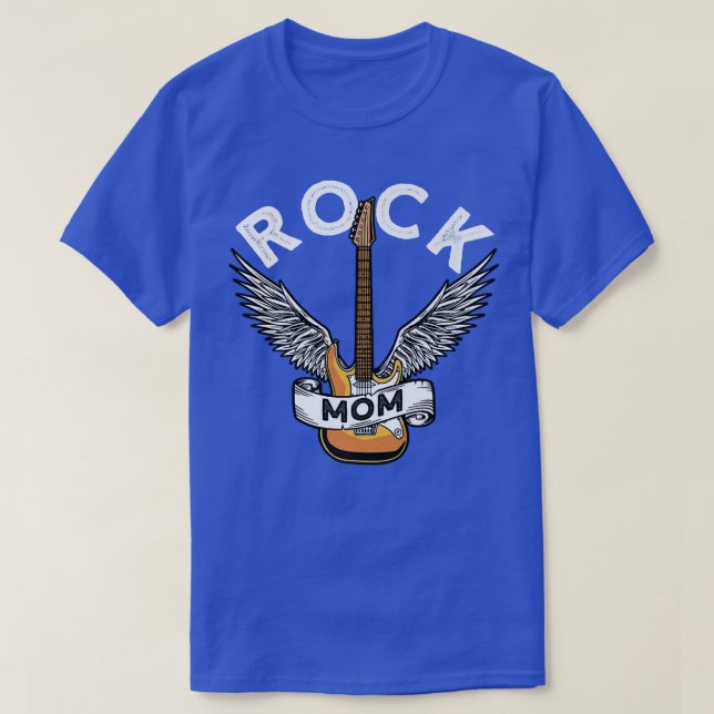 Camiseta Rock MomRock And Roll Electronic Rock Guitar1075 (Frente do Design)