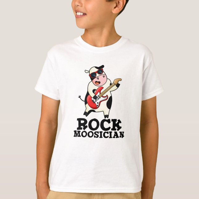 Camiseta Rock Mooslocais Engraçado Cow Musical Pun (Frente)