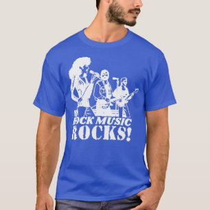 Camiseta ROCK MUSIC ROCKS Rock Design Para Pessoas Que