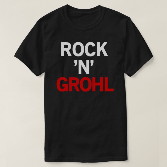 Camiseta Rock N Grohl, Dave Grohl, Vestido Por Dave Grohl C (Frente do Design)