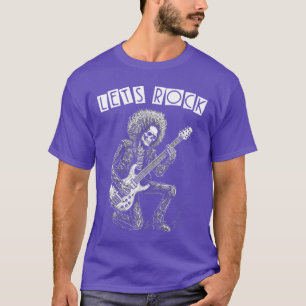 Camiseta Rock N Roll De Metal Pesado Deixa O Esqueleto De R
