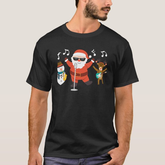 Camiseta Rock N Roll Felry Natal Caroling Legal (Frente)