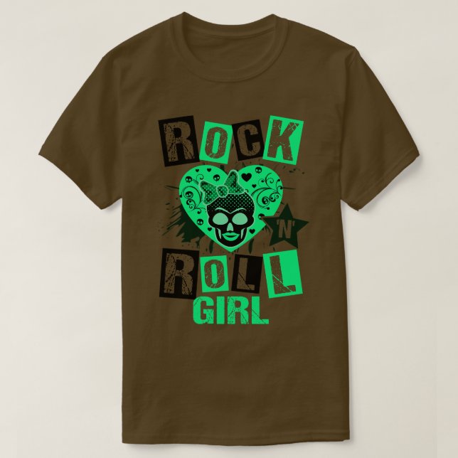 Camiseta Rock n Roll Girl Music Dancing Festival 7 (Frente do Design)