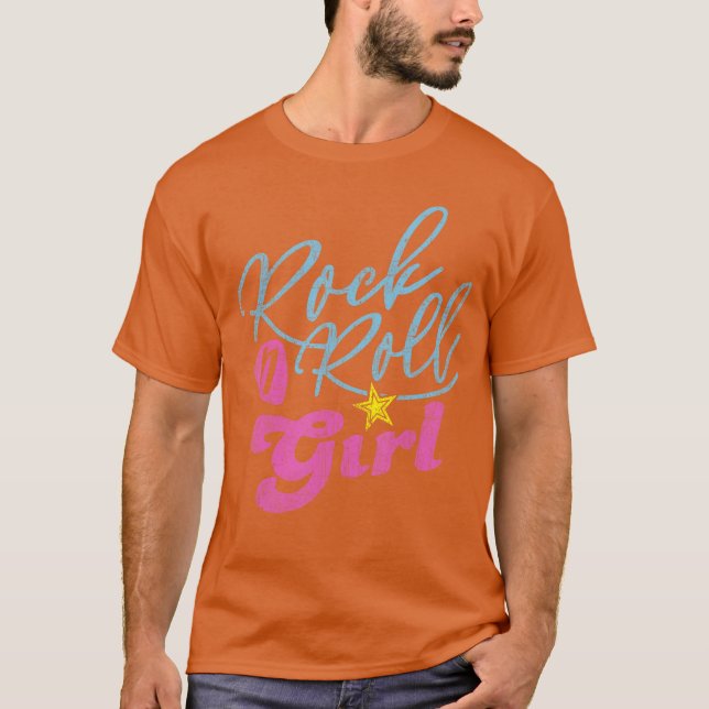 Camiseta Rock N Roll Girl Purple Darla Rock and Roll Girl S (Frente)