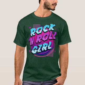 Camiseta Rock N Roll Girl Rock Lover para Rocker Girls