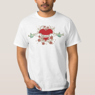 Camiseta Rock 'n' Roll Groom T-shirt (Rosas)