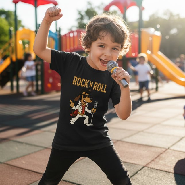Camiseta Rock 'n' Roll Hound Dog T-Shirt (Criador carregado)