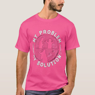 Camiseta Rock N Roll Meu Problema Minha Solução Pictograma