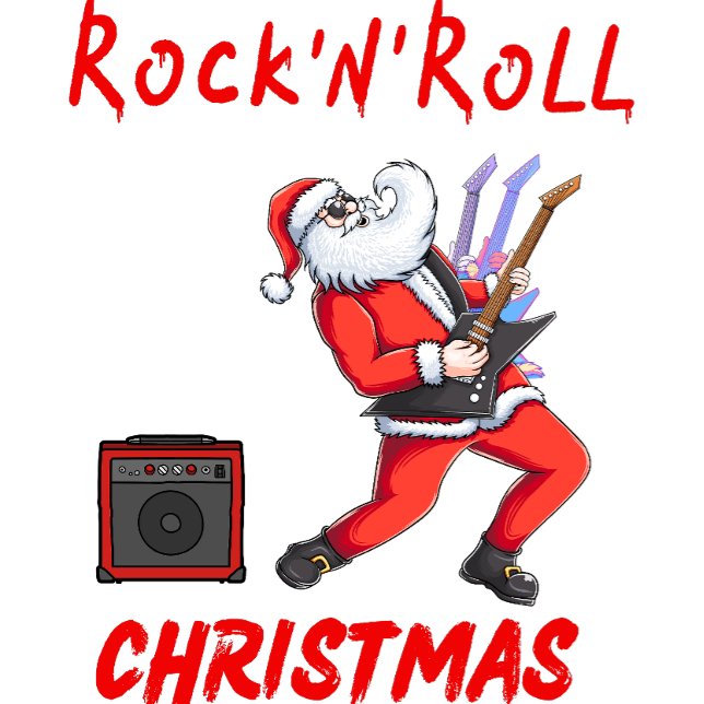 Camiseta Rock-N-Roll Natal (Criador carregado)