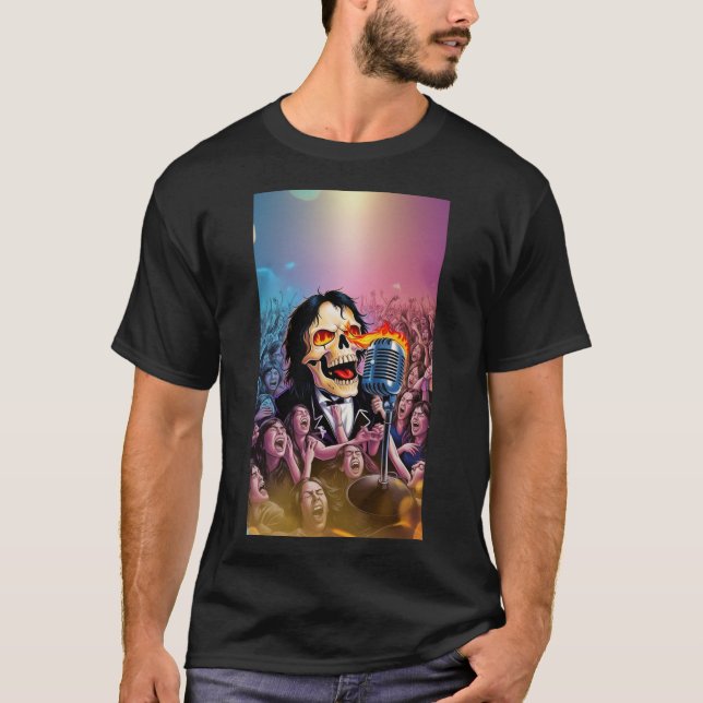 Camiseta Rock 'n Roll Roar: Skull and Crossbones Edition (Frente)