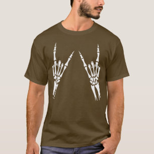 Camiseta Rock n Roll Skeleton Halloween Rock 2778