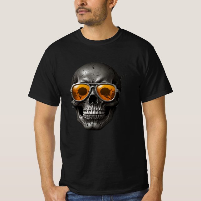 Camiseta Rock 'n' Roll Skull Camisetas: Vista seu Rockstar  (Frente)