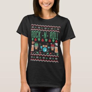 Camiseta Rock n Roll Ugly Christmas Sweater
