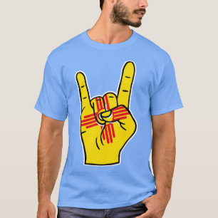 Camiseta Rock No Novo México - A Mão Do Rock De Bandeira Do