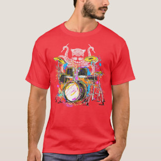 Camiseta Rock Octopus Drummer