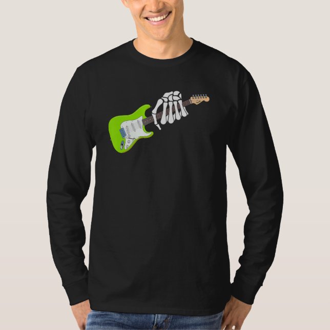 Camiseta Rock On Guitar Neck - With A Sweet Rock & Roll Ske (Frente)